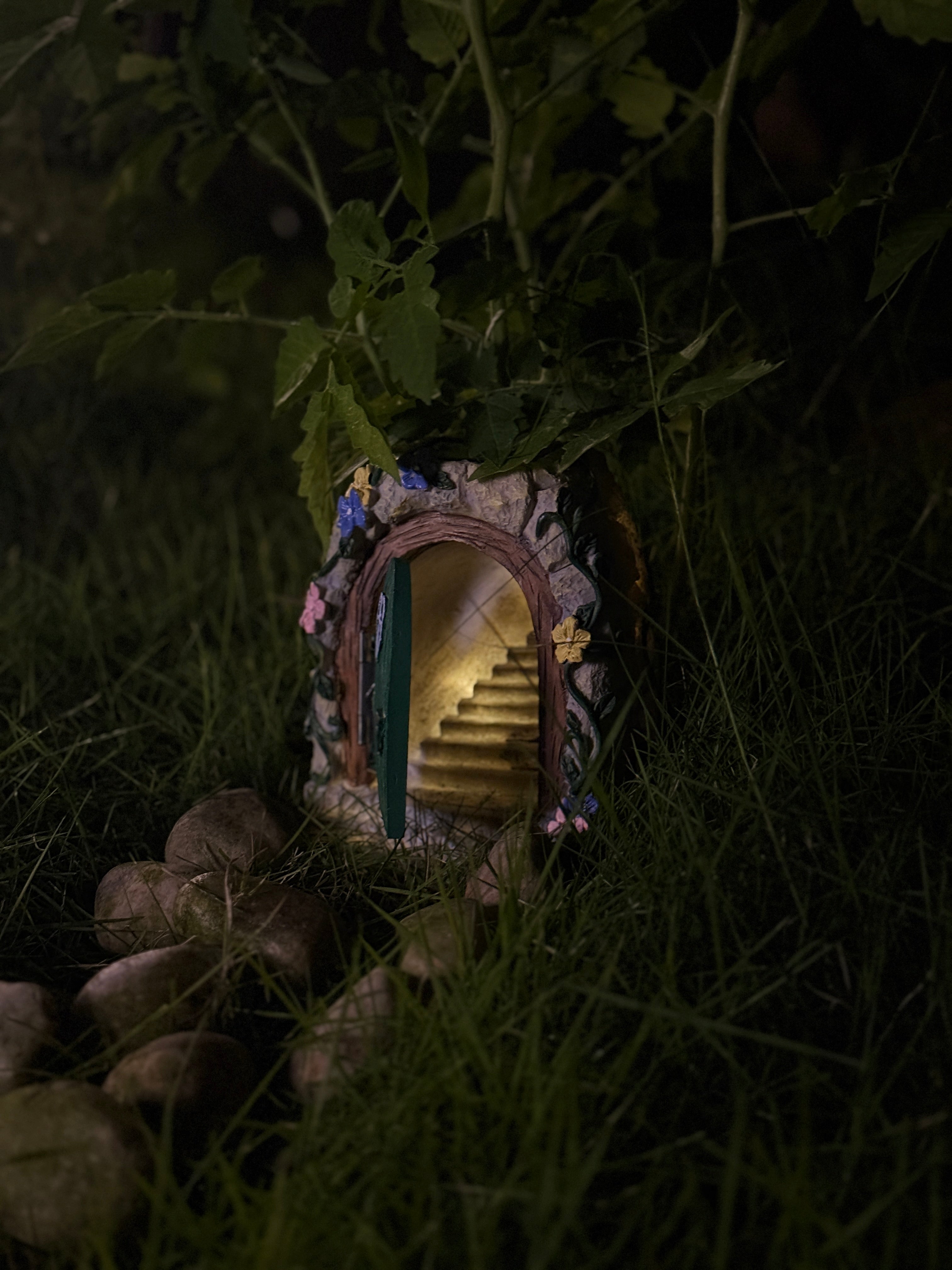 Solar Fairy Garden Door House