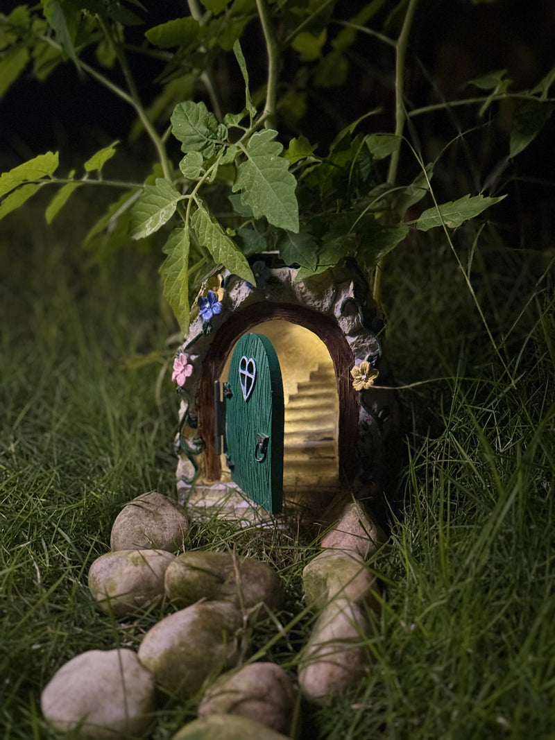 Solar Fairy Garden Door House