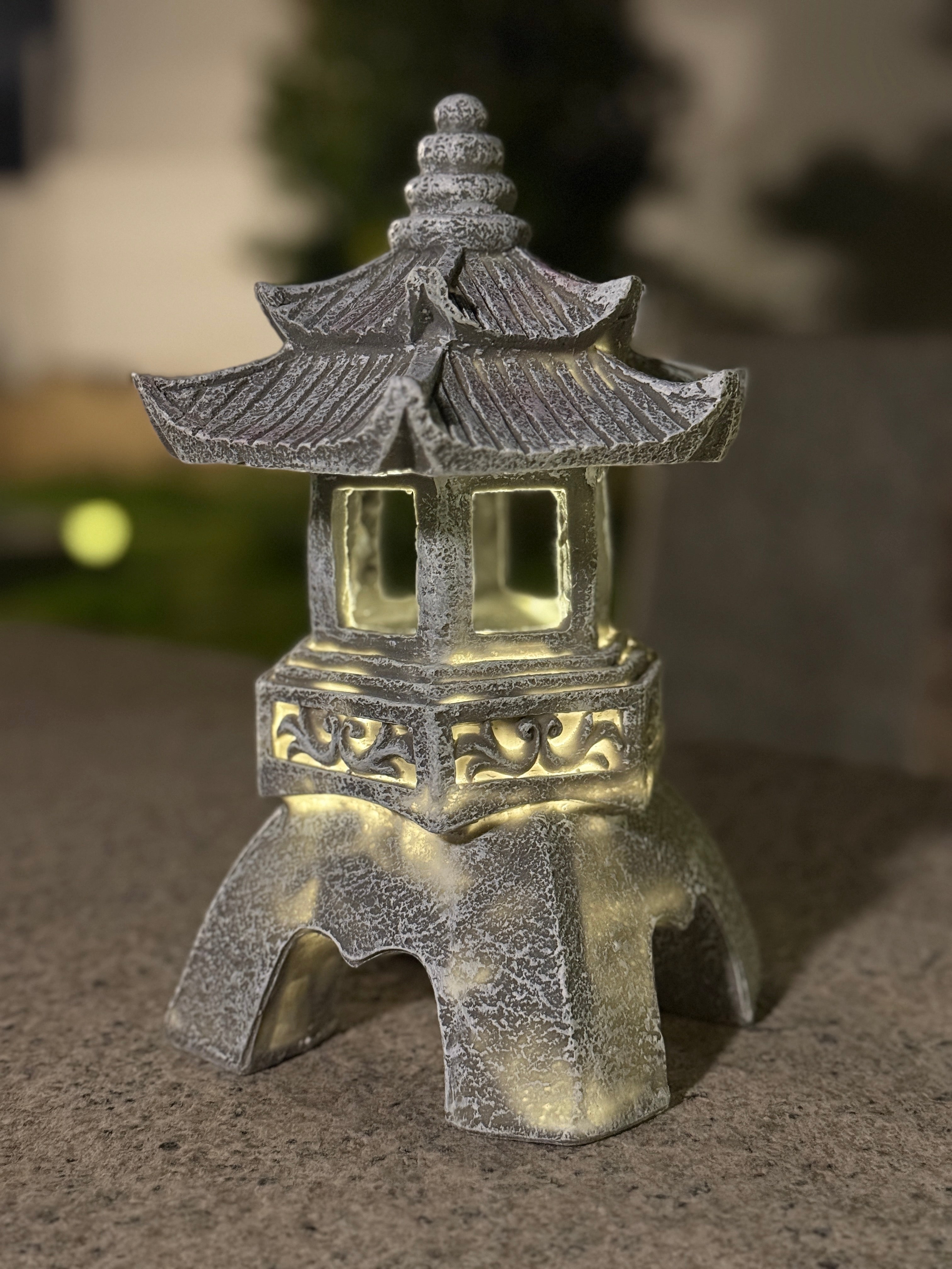 ZenGlow Pagoda Solar Light - Multi Tier Roof